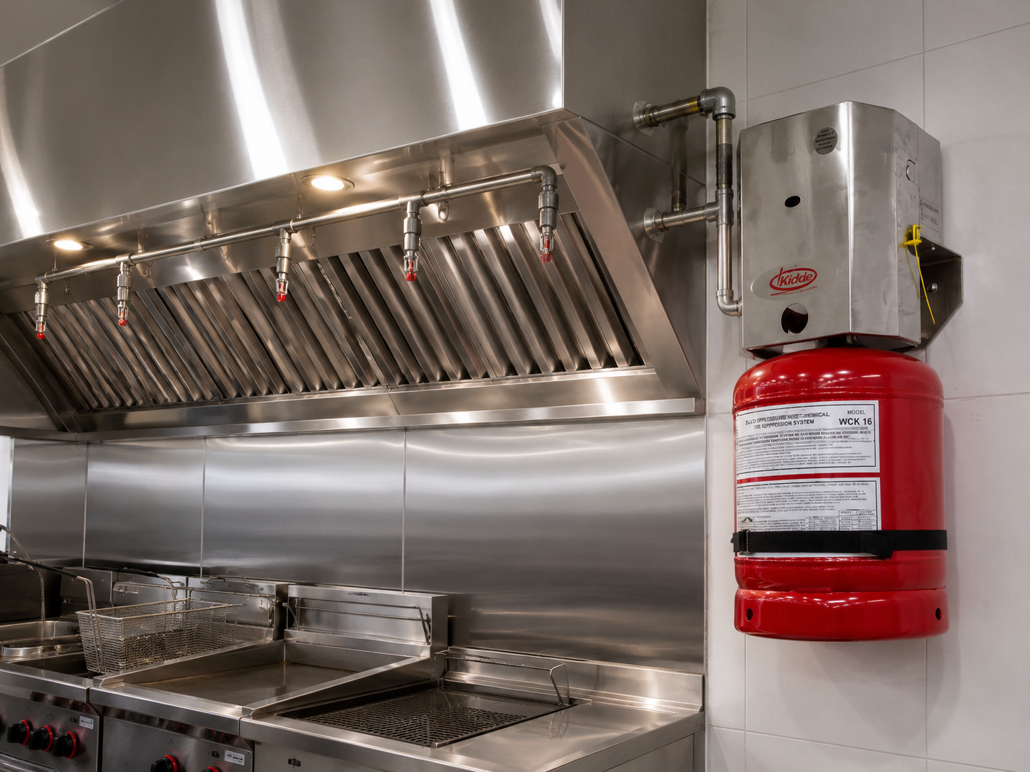 Completed kitchen hood suppression project