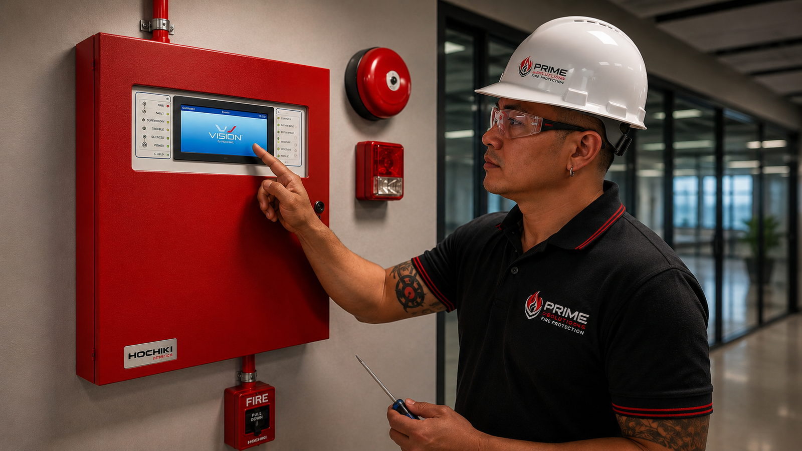 Fire alarm testing and documentation support