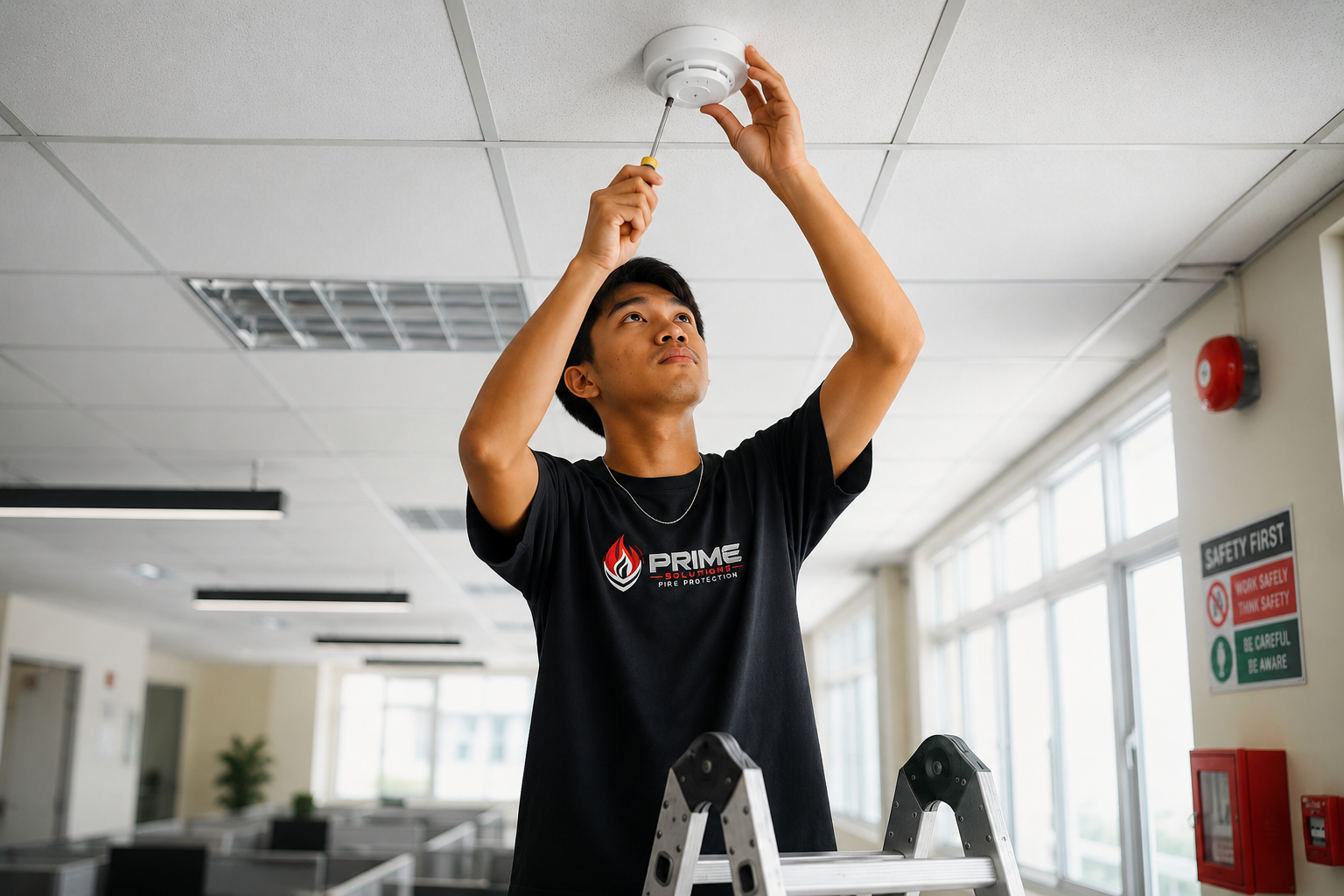 Fire detector installation project